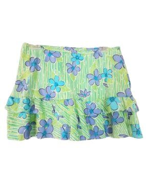 LILLY PULITZER Floral Ruffle Skirt w/Side Zipper - Women's Size 4